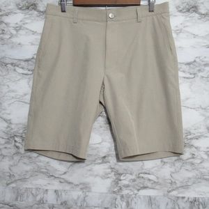 Peter Millar Shackleford Performance Hybrid Shorts Size 32 Khaki